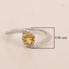 925 Sterling Silver Round 5mm Citrine Women Wedding Ring - Kimaya INC