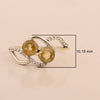 Cocktail 925 Sterling Silver Dual Round Stone 5MM Citrine Love Ring - Kimaya INC