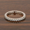 Eternity Band 925 Sterling Silver Round 2 MM Aquamarine Ring - Kimaya INC