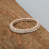 Eternity Band 925 Sterling Silver Round 2 MM Aquamarine Ring - Kimaya INC