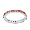 Eternity Band 925 Sterling Silver Round 2 MM Garnet Ring - Kimaya INC