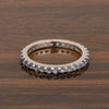 Eternity Band 925 Sterling Silver Round 2 MM Tanzanite Ring - Kimaya INC