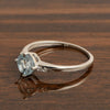 Solitaire Round Blue Topaz 925 Sterling Silver Women Engagement Ring - Kimaya INC