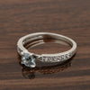 0.50 Ctw Round Cut Blue Topaz Solitaire Accent 925 Sterling Silver Wedding Ring - Kimaya INC