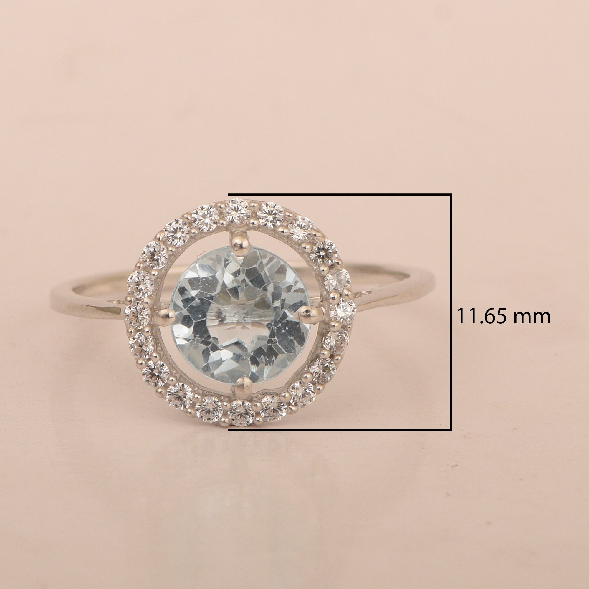 Solid 925 Sterling Silver Oval Cut 1 Ctw Solitaire Blue Topaz Engagement Ring - Kimaya INC