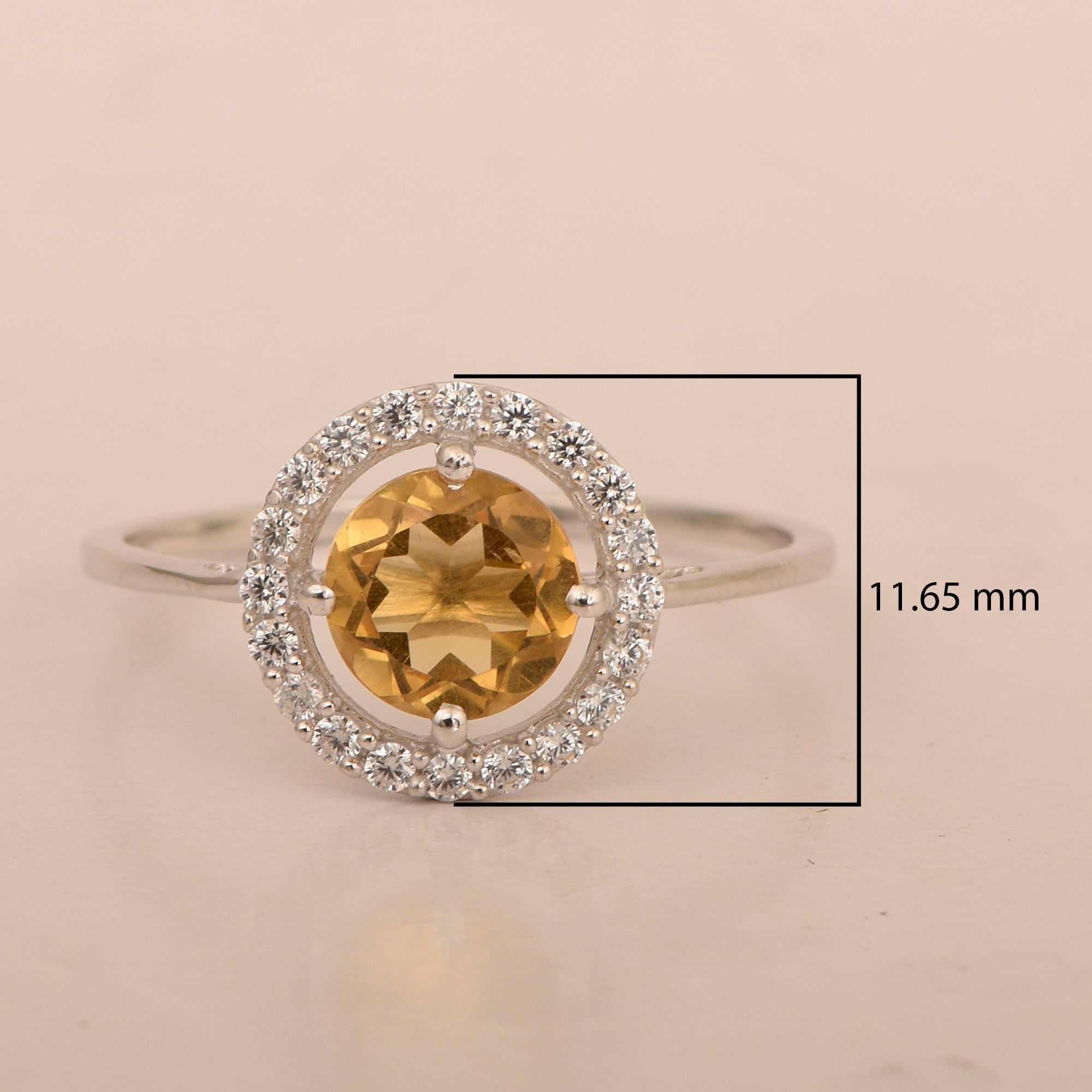 Solid 925 Sterling Silver Oval Cut 1 Ctw Solitaire Citrine Engagement Ring - Kimaya INC
