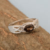 925 Sterling Silver Oval-Cut Smoky Quartz Bridal Wedding Ring - Kimaya INC