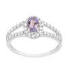 925 Sterling Silver Oval 0.50 Ctw Tanzanite Women Engagement Ring - Kimaya INC