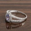 925 Sterling Silver Oval 0.50 Ctw Tanzanite Women Engagement Ring - Kimaya INC