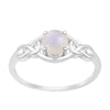 Stylish 925 Sterling Silver Round 6MM Moonstone Women Love Wedding Ring - Kimaya INC