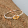 925 Sterling Silver Oval 0.65 Ctw Citrine Women Wedding Ring - Kimaya INC