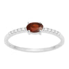 925 Sterling Silver Oval 0.65 Ctw Garnet Women Wedding Ring - Kimaya INC