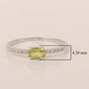 925 Sterling Silver Oval 0.65 Ctw Peridot Women Wedding Ring - Kimaya INC