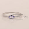 925 Sterling Silver Oval 0.65 Ctw Tanzanite Women Wedding Ring - Kimaya INC