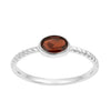 925 Sterling Silver Oval 0.35 Ctw Garnet Stackable Ring - Kimaya INC