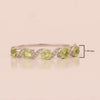 0.65 Ctw Round Peridot 925 Sterling Silver Half Eternity Women Ring - Kimaya INC