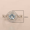 925 Sterling Silver 1.50 Ctw Aquamarine Women Wedding Rings - Kimaya INC