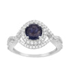 925 Sterling Silver 1.50 Ctw Blue Sapphire Women Wedding Rings - Kimaya INC