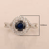 925 Sterling Silver 1.50 Ctw Blue Sapphire Women Wedding Rings - Kimaya INC