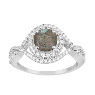 925 Sterling Silver 1.50 Ctw Labradorite Women Wedding Rings - Kimaya INC