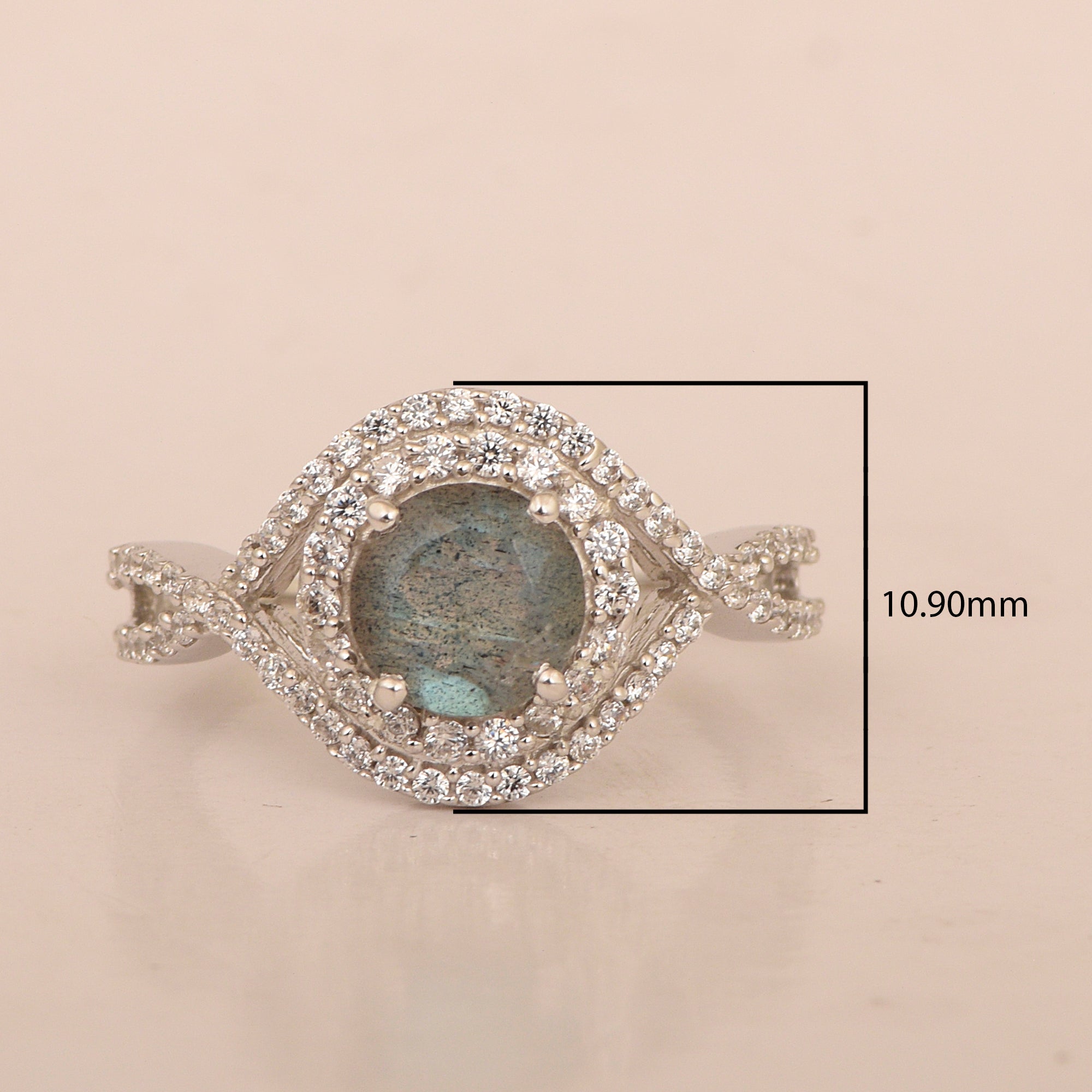 925 Sterling Silver 1.50 Ctw Labradorite Women Wedding Rings - Kimaya INC