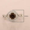 925 Sterling Silver 1.50 Ctw Smoky Quartz Women Wedding Rings - Kimaya INC