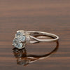 0.90 Ctw Oval Aquamarine 925 Sterling Silver Dual Stone Stackable Women Ring - Kimaya INC