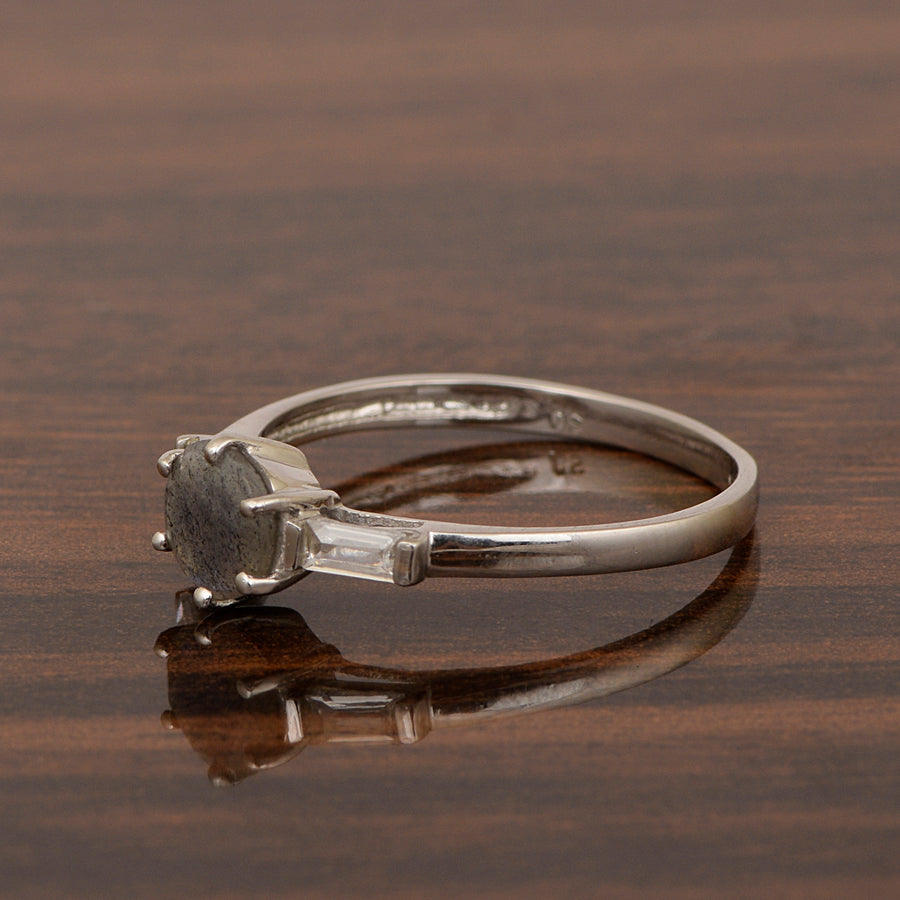 Labradorite Three Stone Ring -Sterling Silver