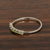 925 Sterling Silver 7-Stone 0.70 Ctw Peridot Women Wedding Rings - Kimaya INC