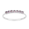 925 Sterling Silver 7-Stone 0.70 Ctw Tanzanite Women Wedding Rings - Kimaya INC
