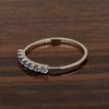 925 Sterling Silver 7-Stone 0.70 Ctw Tanzanite Women Wedding Rings - Kimaya INC