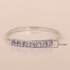 925 Sterling Silver 7-Stone 0.70 Ctw Tanzanite Women Wedding Rings - Kimaya INC