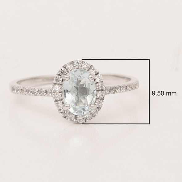 925 Sterling Silver Oval Swiss Blue Topaz Women's Solitaire Ring - Kimaya INC
