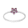 925 Sterling Silver Round 0.25 Ctw Amethyst Stackable Women Ring - Kimaya INC