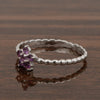 925 Sterling Silver Round 0.25 Ctw Amethyst Stackable Women Ring - Kimaya INC