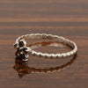 925 Sterling Silver Round 0.25 Ctw Smoky Quartz Stackable Women Ring - Kimaya INC