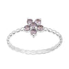 925 Sterling Silver Round 0.25 Ctw Tanzanite Stackable Women Ring - Kimaya INC