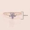 925 Sterling Silver Round 0.25 Ctw Tanzanite Stackable Women Ring - Kimaya INC