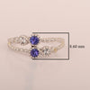 Dual Band Round 0.20 Ctw Tanzanite 925 Sterling Silver Women Wedding Ring - Kimaya INC