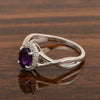 Solitaire Oval 1 Ctw Amethyst Sterling Silver 925 Women Ring - Kimaya INC