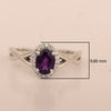 Solitaire Oval 1 Ctw Amethyst Sterling Silver 925 Women Ring - Kimaya INC