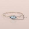 925 Sterling Silver Marquise 6X3MM Aquamarine Women Promise Ring - Kimaya INC