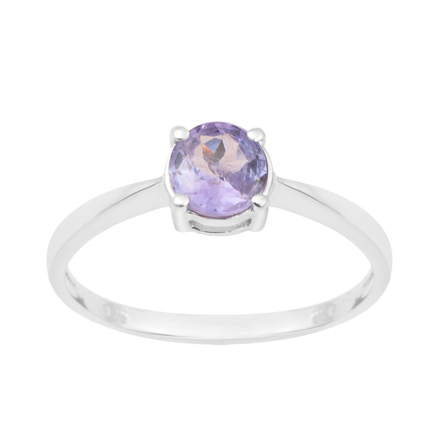 Round Cut 6mm Tanzanite Gemstone Solitaire Ring for Women in 925 Sterling Silver - Kimaya INC